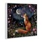 Stupell Industries Woodland Fox Night Forest Wall Plaque Art Design by The Dutch Lady